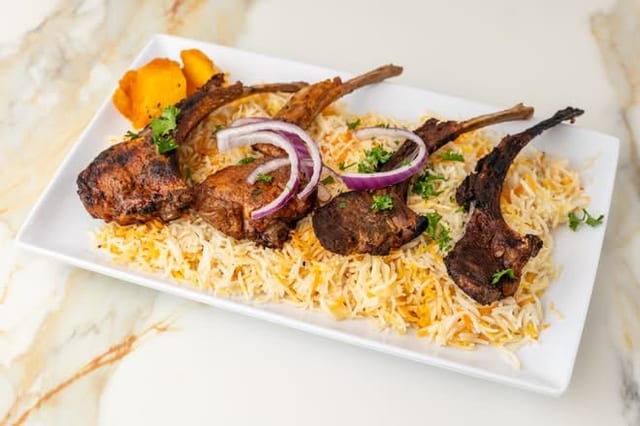 Lamb Chops/Rice.